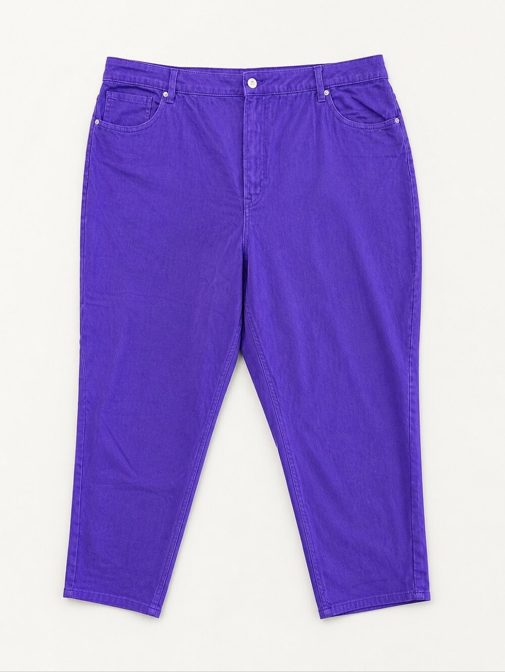 H&M Divided Jeans Women's Plus Size 22 Purple Crop Stretch Denim Bold Y2K